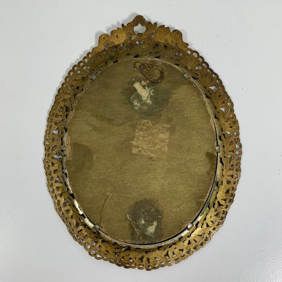 Portrait Miniature Elizabeth Duchess Devonshire Victorian Gold Tone Oval Frame - Picture 4 of 8